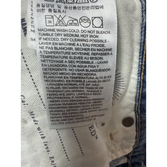 Vintage Levis Jeans Womens 27 High Waist Blue Denim Cropped Jane Button Fly - Picture 10 of 16